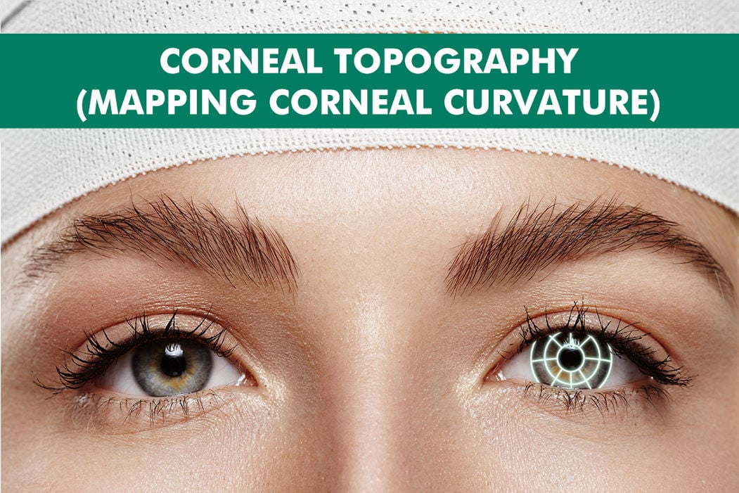 Corneal topography image illustrating its importance in eye examinations and treatments