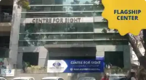 Flagship center graphic promoting advanced eye care services at Planet LASIK